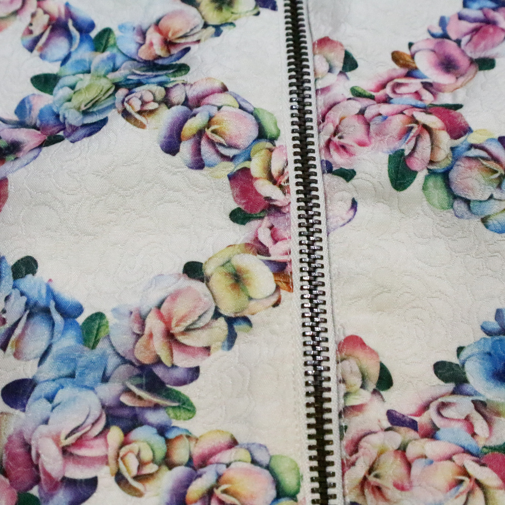 NWT Lucca Couture Floral Baseball Bomber Jacket - Picture 4 of 8
